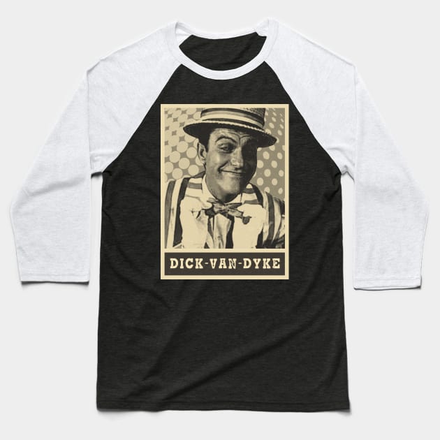 brown cream dick-van-dyke Baseball T-Shirt by oeyadrawingshop